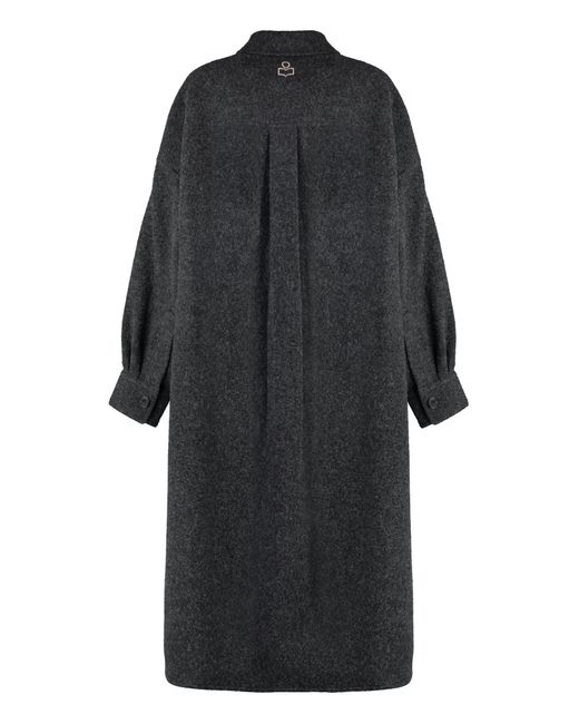 Isabel Marant Black Fontizi Wool Blend Coat