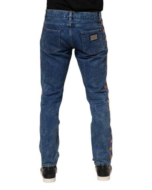 Dolce & Gabbana Blue Slim Fit Denim Jeans for men