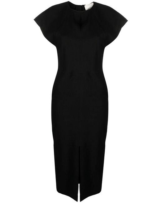 Isabel Marant Black Cap-sleeved Pencil Dress