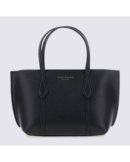 Tory Burch Black Leather Perry Mini Tote