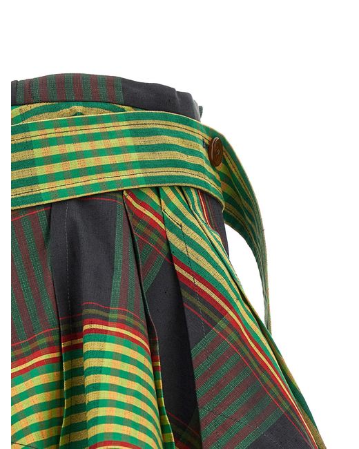 Vivienne Westwood Green Meghan Kilt Skirts