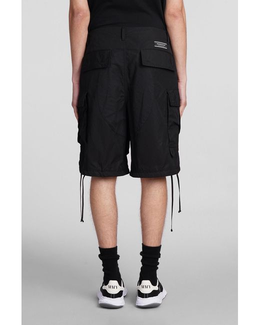 Undercover Shorts In Black Cotton for men