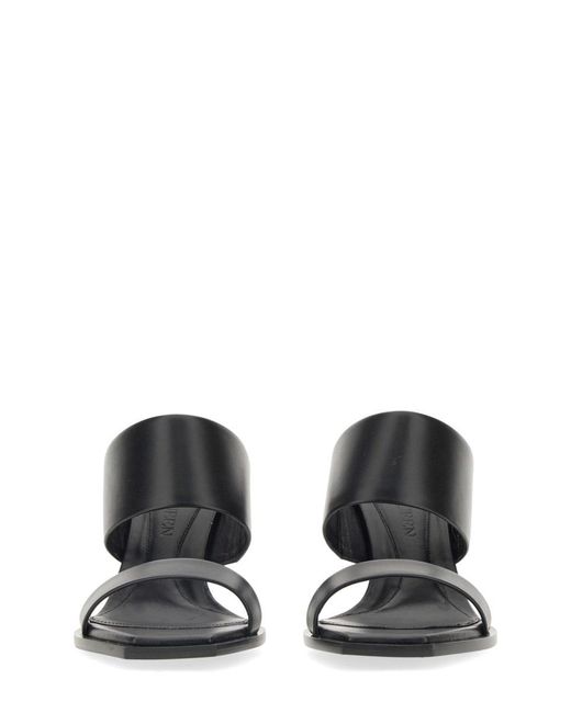 McQueen Red Leather Sandal With Plexiglass Heel