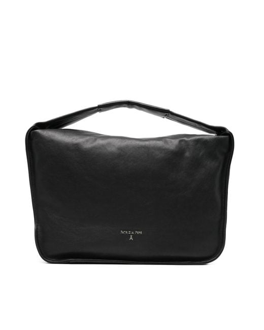 Patrizia Pepe Black Shoulder Bag Calf Leather