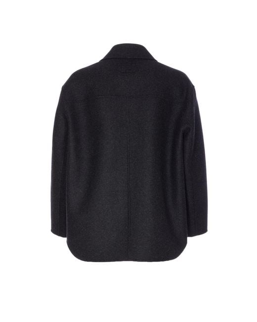 Fendi Blue Jackets Virgin Wool for men