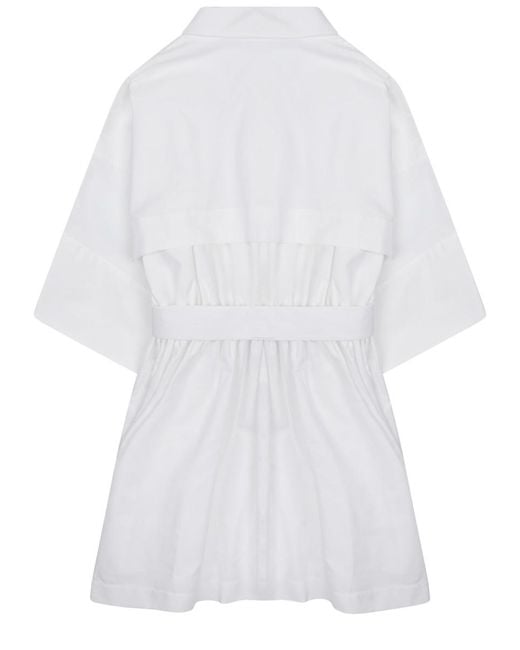 Givenchy White Mini Dress Chemisier Cotton