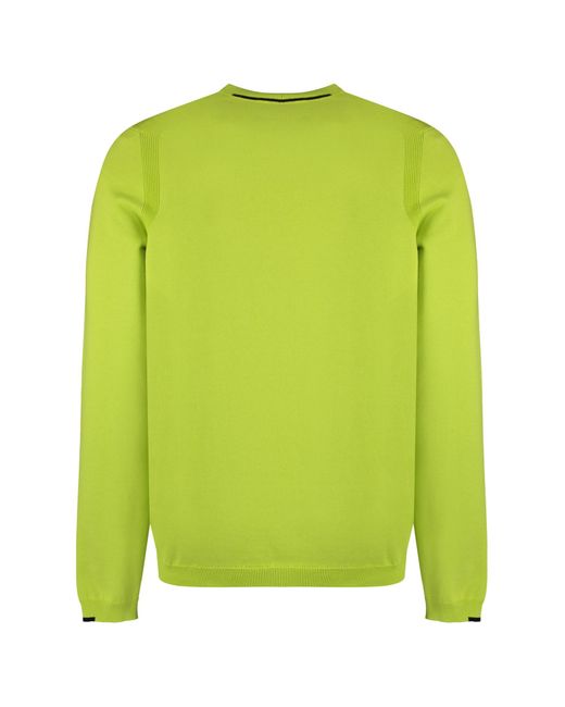 Boss Green Cotton Crew-Neck Sweater for men
