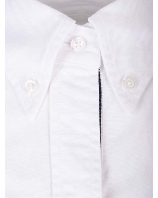 Thom Browne White 3/4 Length Shirt Dress