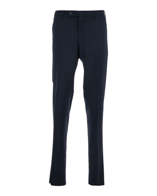 PT Torino Blue Slim Pants Covf1Sz00Cl1Ma270360 With Belt Loops And Welt Pockets On The Back for men