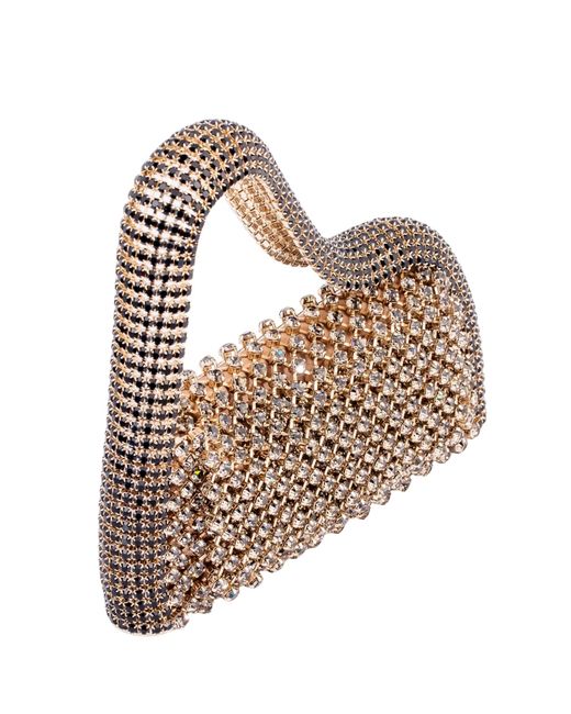 Benedetta Bruzziches Metallic Shoulder Bag Rachele La Grande Brass; Crystals
