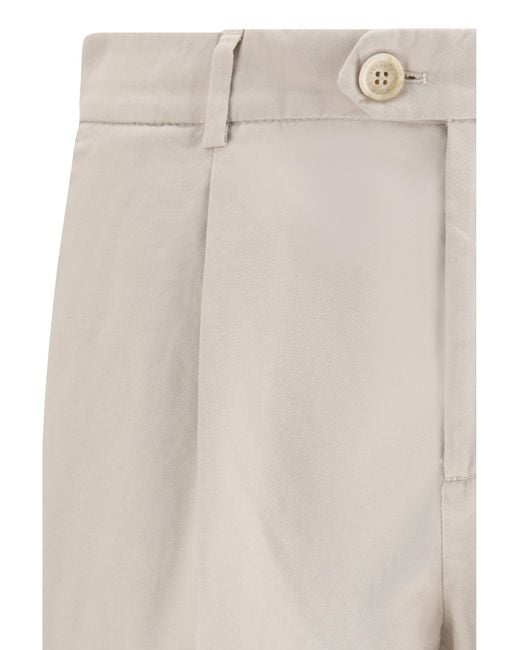 Brunello Cucinelli Natural Cotton Pants for men