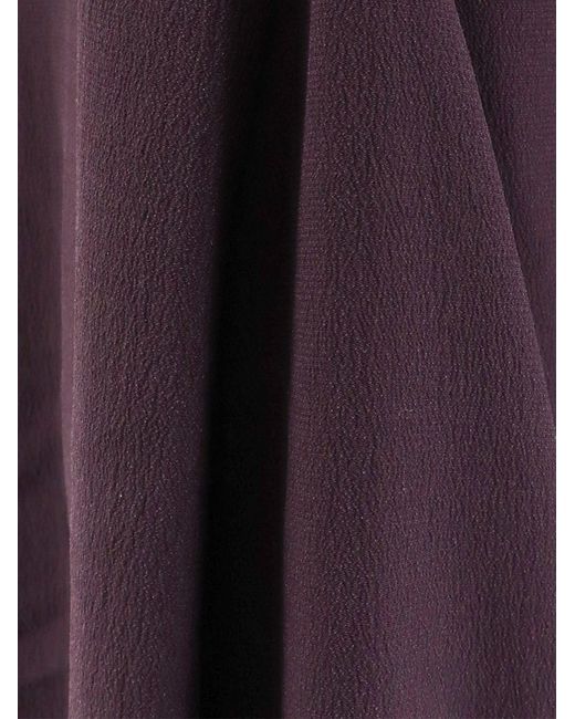 Chloé Purple Acetate And Silk Trousers With Flared Bottom