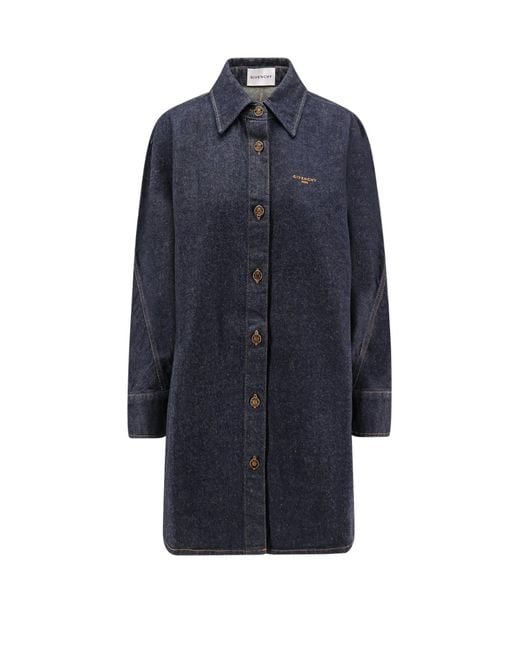 Givenchy Blue Long Denim Shirt