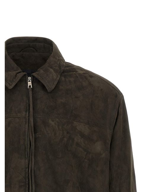 Giorgio Brato Black Suede Jacket for men