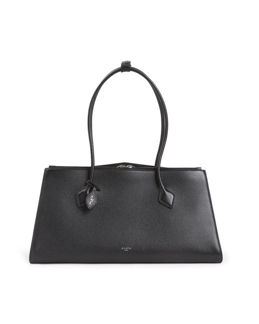 Alaïa Black Grained Leather Le Teckel Tote Bag