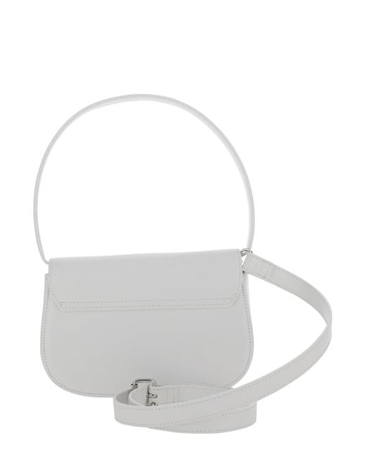 DIESEL Gray '1Dr' Shoulder Bag With Oval D Patch