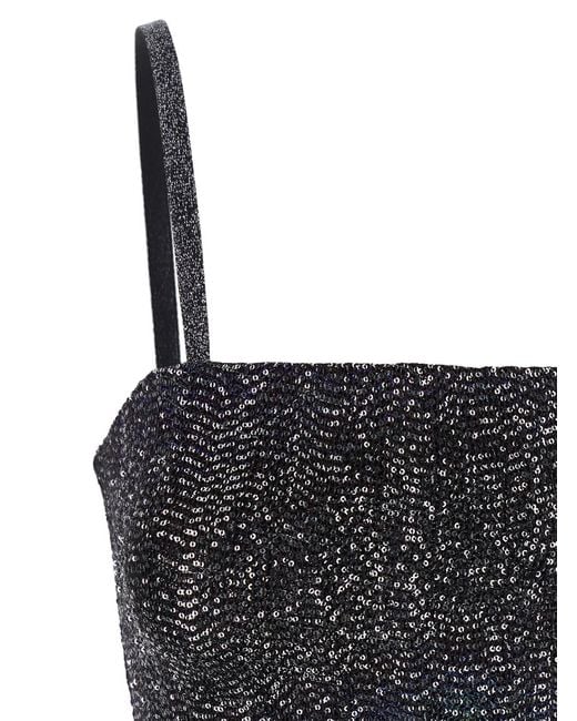 Missoni Multicolor Midi Dress Zigzag Sequin Polyamide