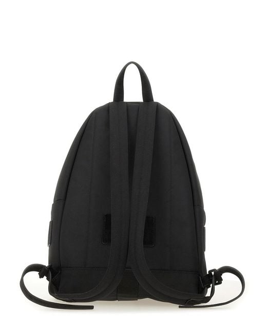 Moschino Black Logo Backpack Polyester Backpacks for men