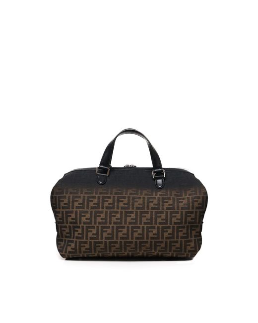 Fendi Black Siesta Ff Jacquard Bag for men