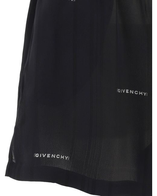 Givenchy Black Jacquard Shorts
