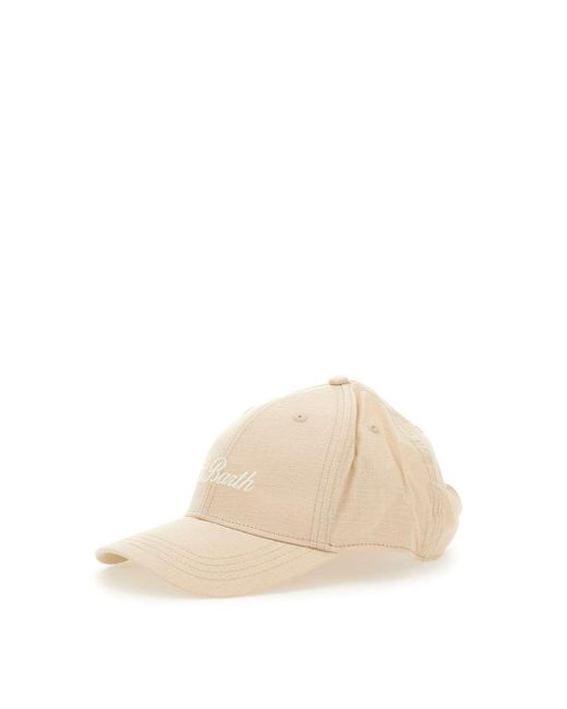 Mc2 Saint Barth White Catcher Linen Baseball Hat for men