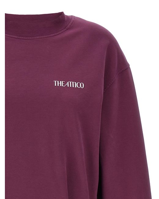 The Attico Purple Draped Mini Dress