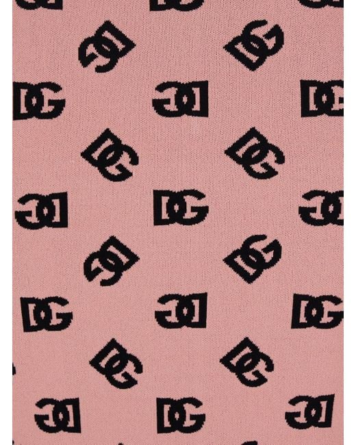 Dolce & Gabbana Multicolor Skirt With Pencil Design And All-Over Printed Dg Logo