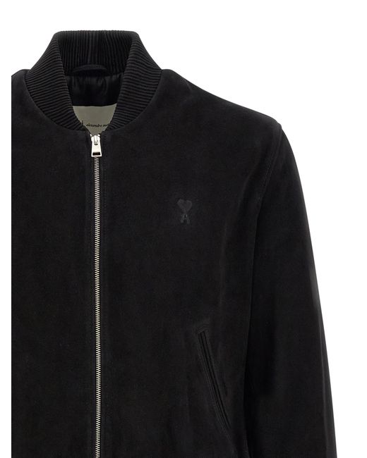AMI Black 'Ami De Coeur' Jacket for men