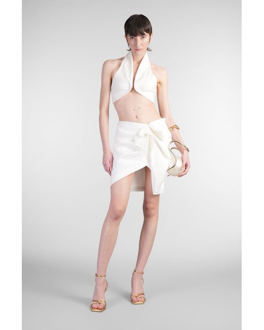 【送料&関税込】Cult Gaia Kit Skirt In White Linen Cult Gaia Kit Skirt in White | Lyst