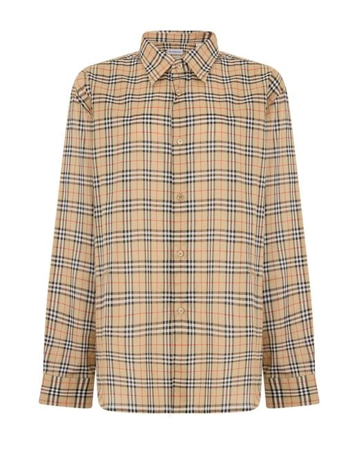 Burberry Natural Long-Sleeve Shirt Cotton for men