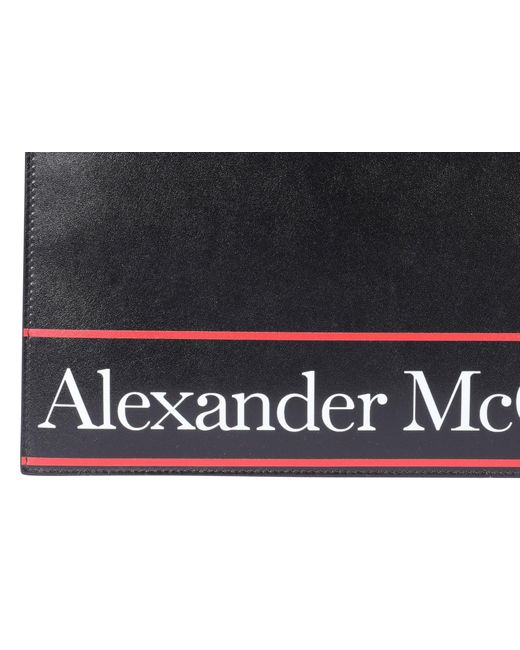 Alexander McQueen Black Logo Print Clutch for men