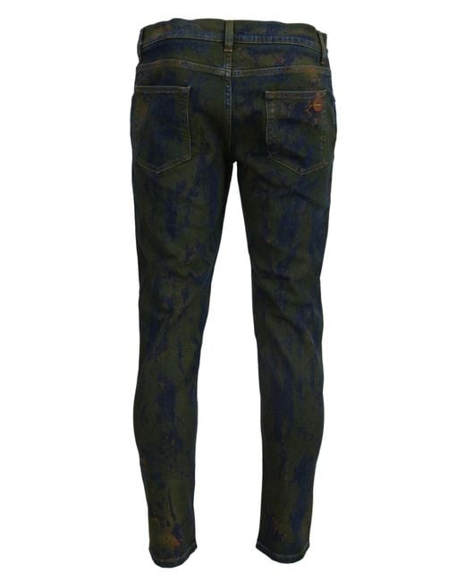 Dolce & Gabbana Black Chic Slim-Fit Denim Jeans for men