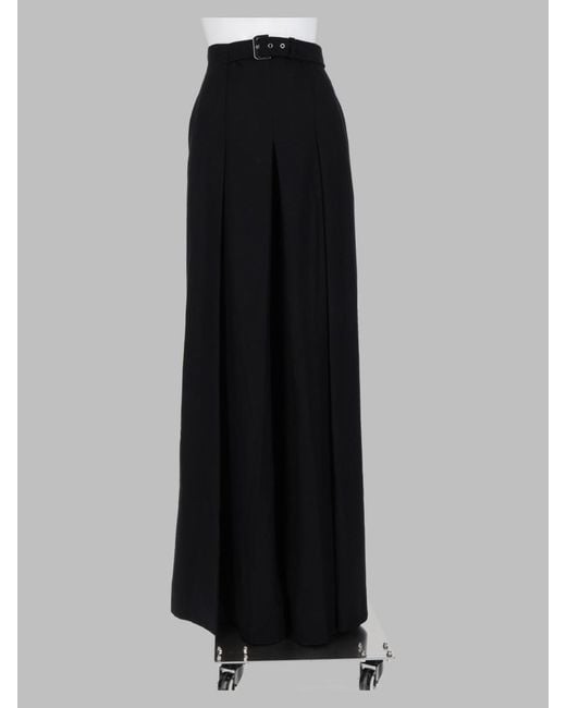 Alberta Ferretti Black Flannel Trousers