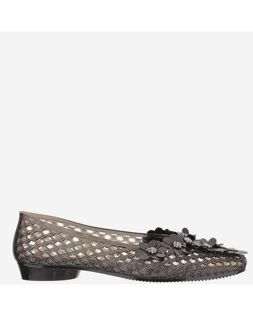 HEAVENLY JELLY Gray Ballerina Flats Transparent Polyvinyl Chloride