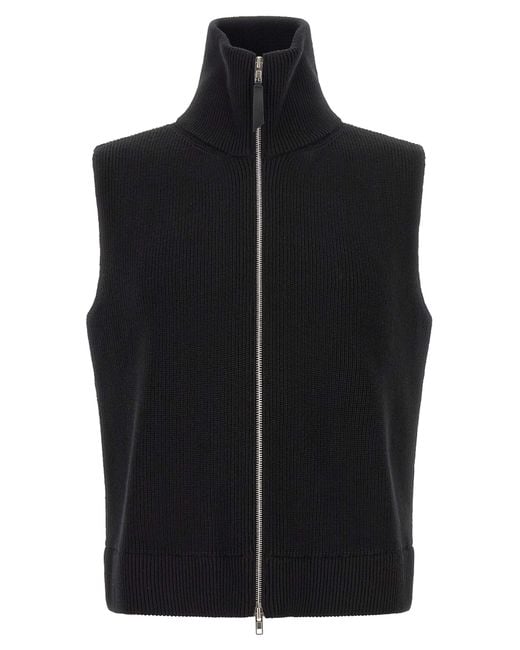 Maison Margiela Black Wool Sleeveles Sweater Clothing for men