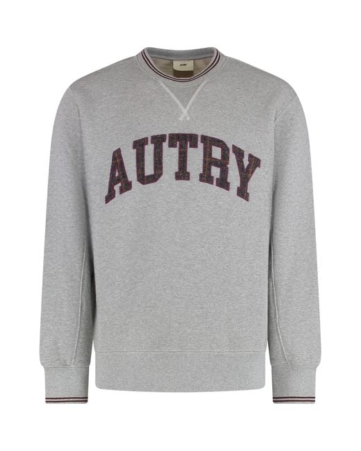 Autry Gray Cotton Sweatshirt Sweatshirts for men