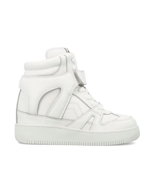 Isabel Marant White Ellyn Leather Sneakers