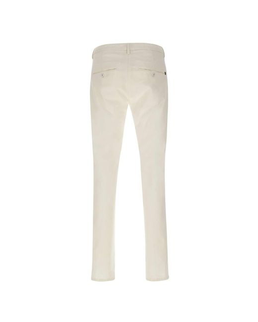 Dondup White Gaubert Cotton Pants for men