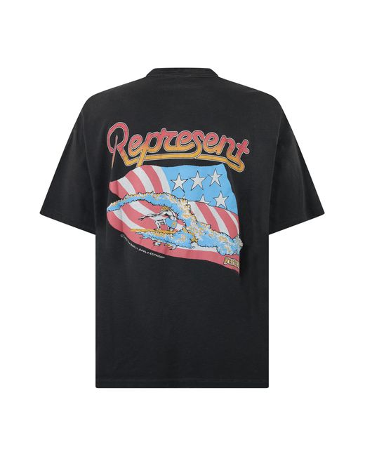 Represent Black T-Shirt Cotton T-Shirts for men
