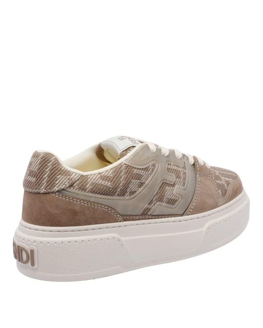 Fendi Gray Match Platform Sneakers