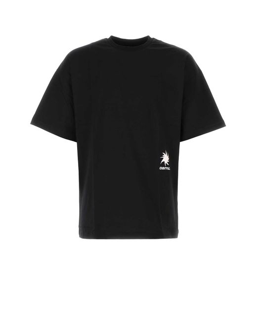 OAMC Black Cotton Oversize T-Shirt for men