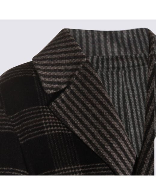 Twinset Black And Wool Coat