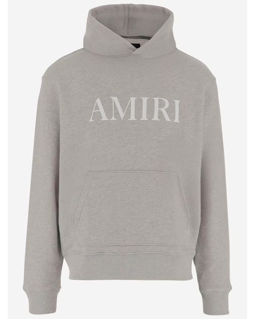 Amiri Gray Cotton Sweatshirt With Logo for men