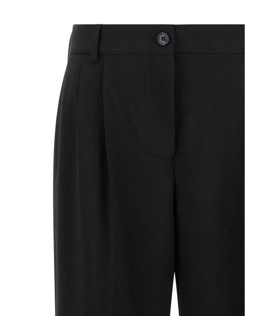 Dolce & Gabbana Black Virgin Wool Casual Pants