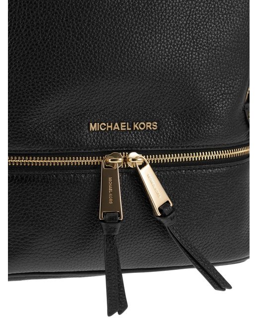 Michael Kors Rhea - Medium Leather Backpack in Black | Lyst UK