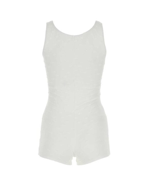 GIMAGUAS White Stretch Nylon Blend Levante Swimsuit