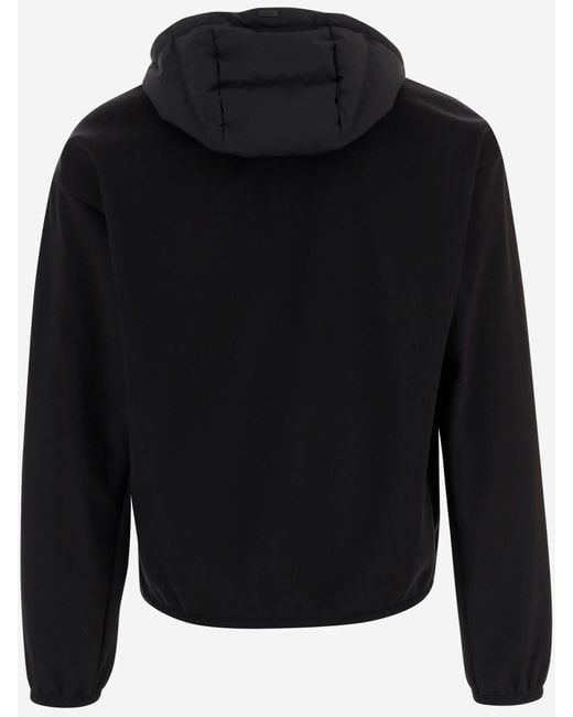 Herno Black Padded Jacket With Hood for men