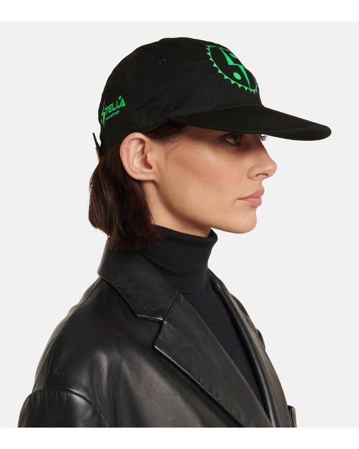Stella McCartney Green Logo Cotton Canvas Cap