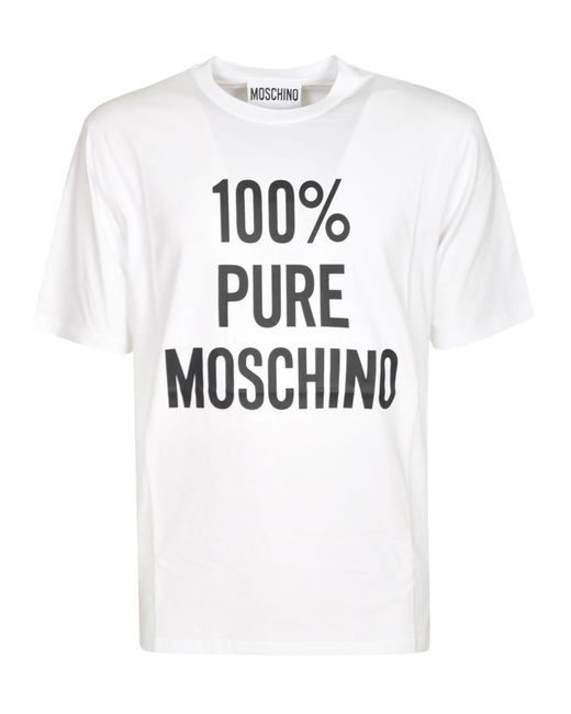 Moschino White 100% Pure T-Shirt for men