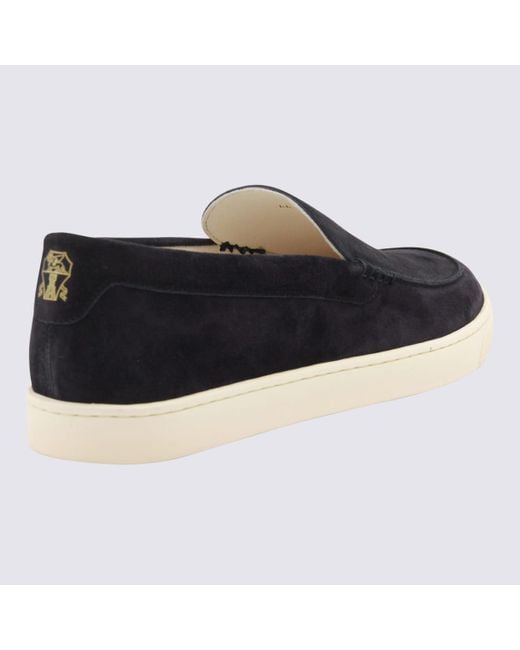 Brunello Cucinelli Black Leather Loafers for men